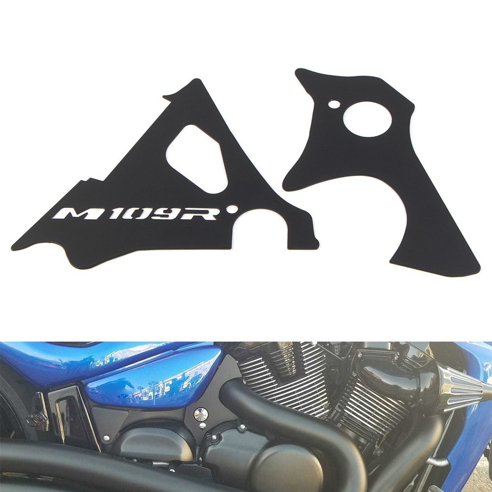 Engine Side Covers Frame Filler Keyhole For Suzuki INTRUDER M1800R/VZR1800 Black