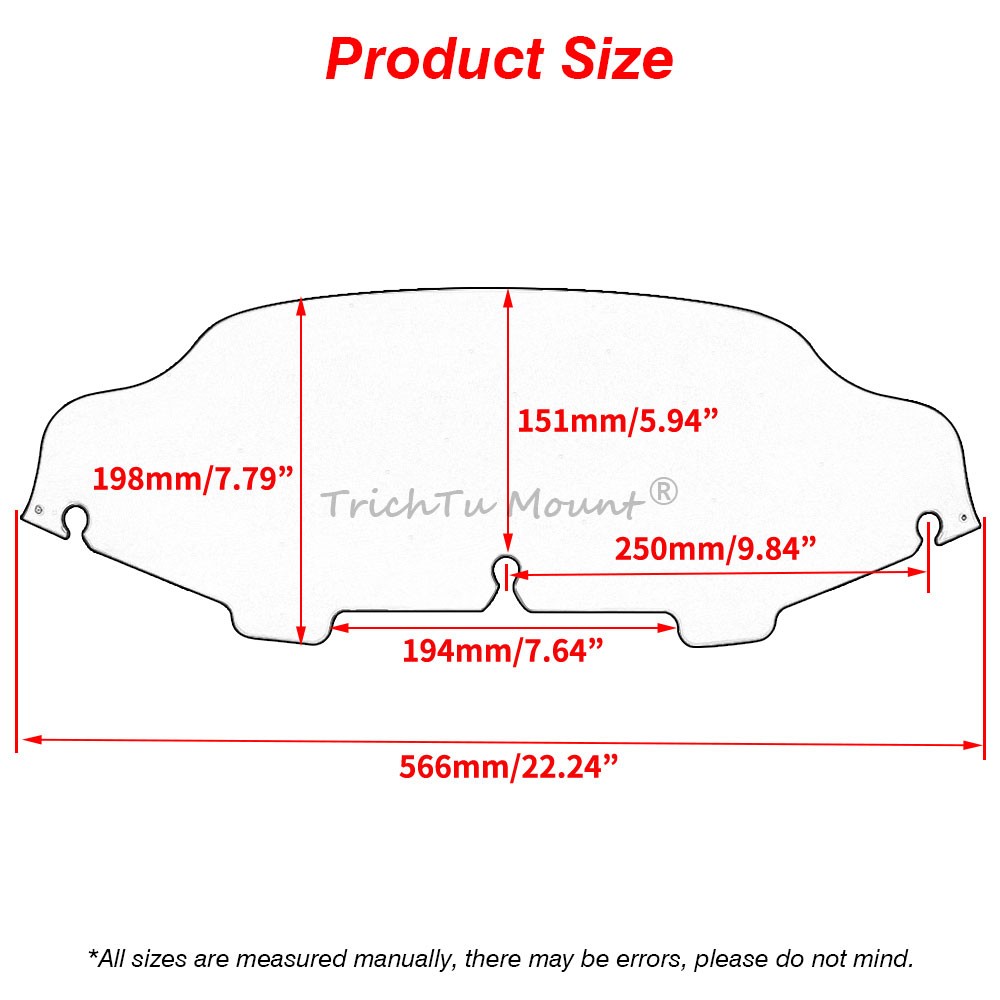 Motorcycle 6″ 8″ Wave Windshield WindScreen For Harley Street Glide FLHX 2006–13