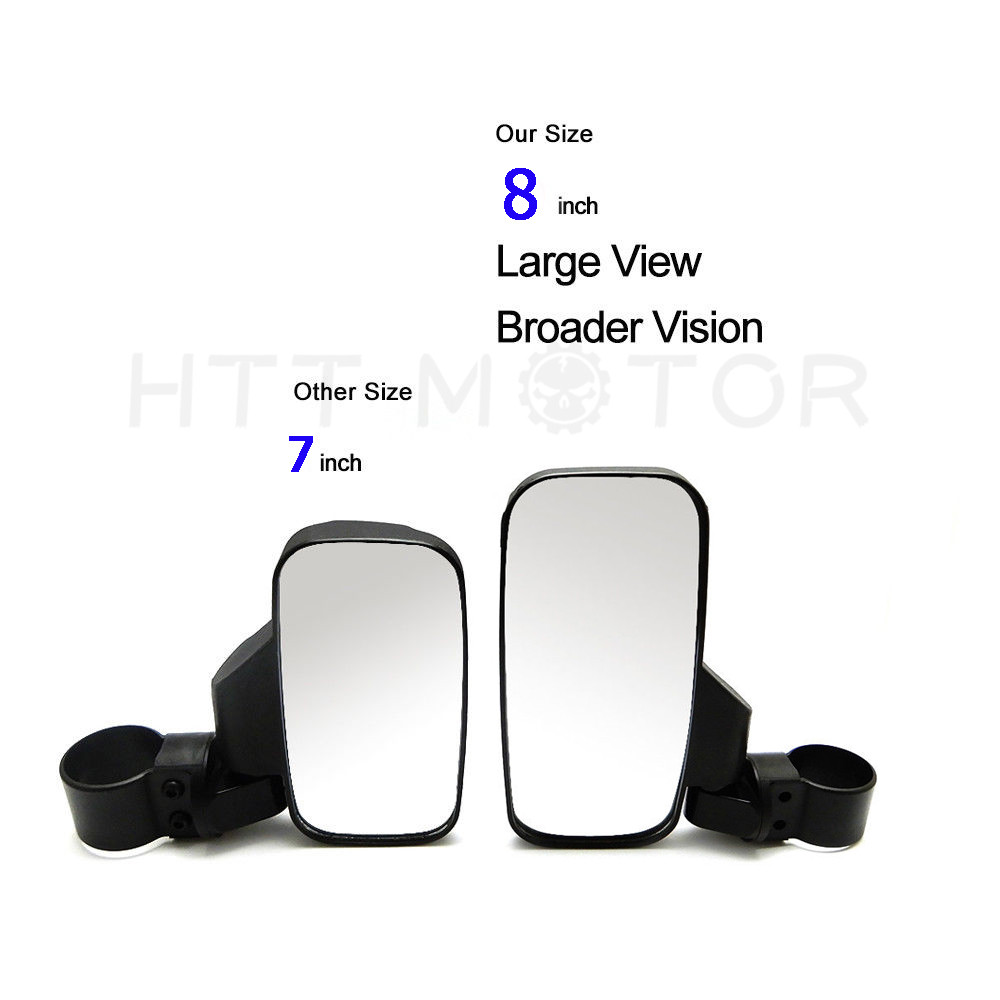 4.25″x8″ Mirror Set UTV Side View High Impact Break Away Convex 1 5/8″-2″ Roll