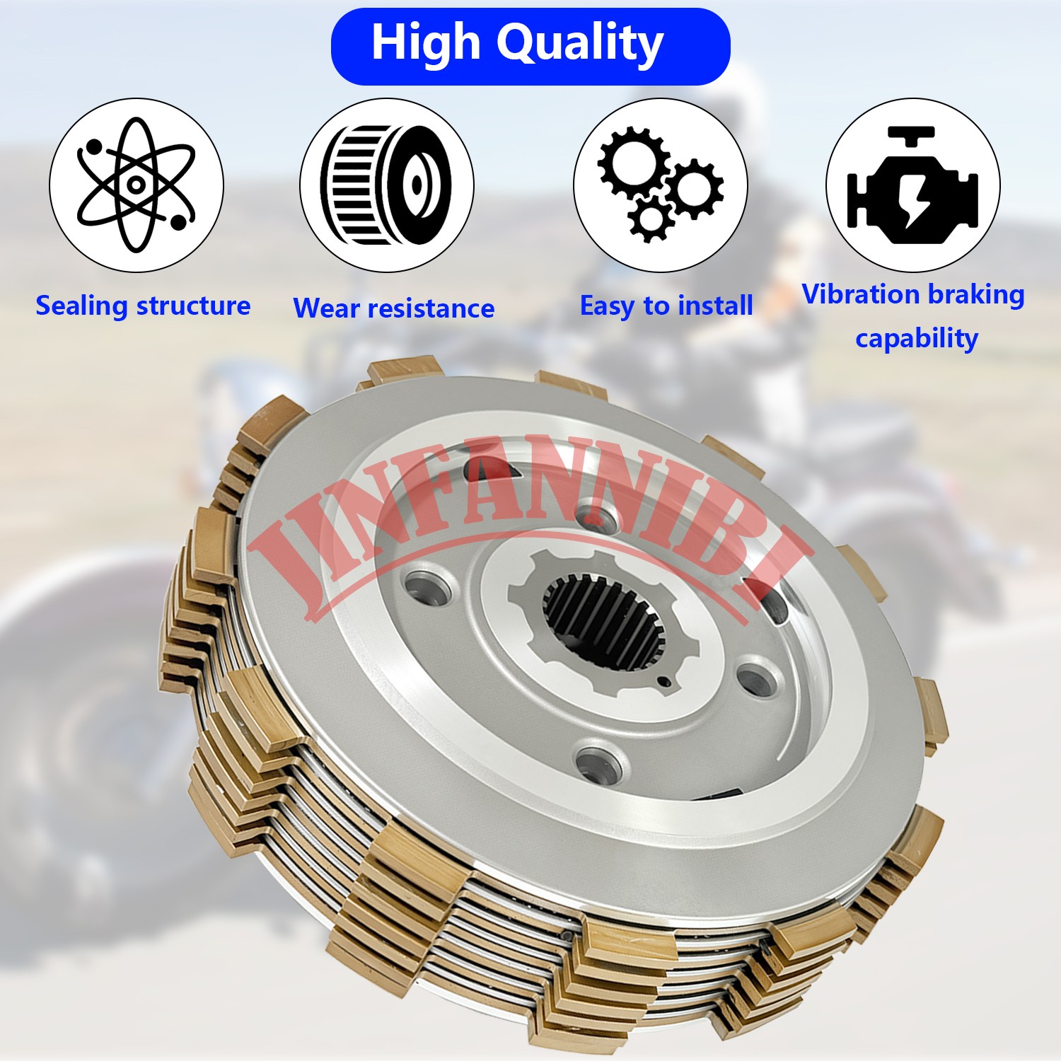 Clutch Outer Pressure Plate Kit & Center Inner Hub for Suzuki Boulevard M50 M50B