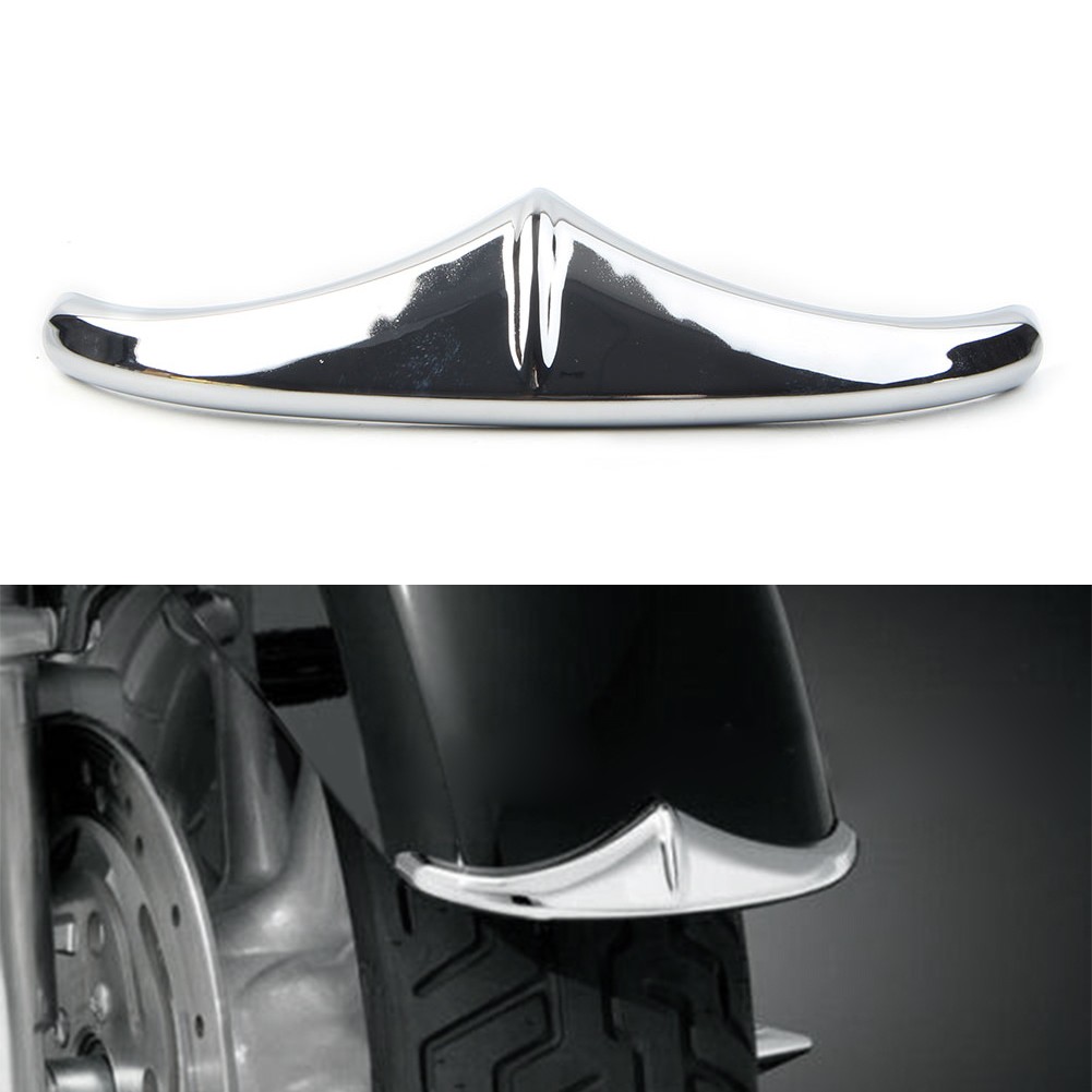 Motorcycle Chrome Front Fender Leading Edge Accent Trim for Harley