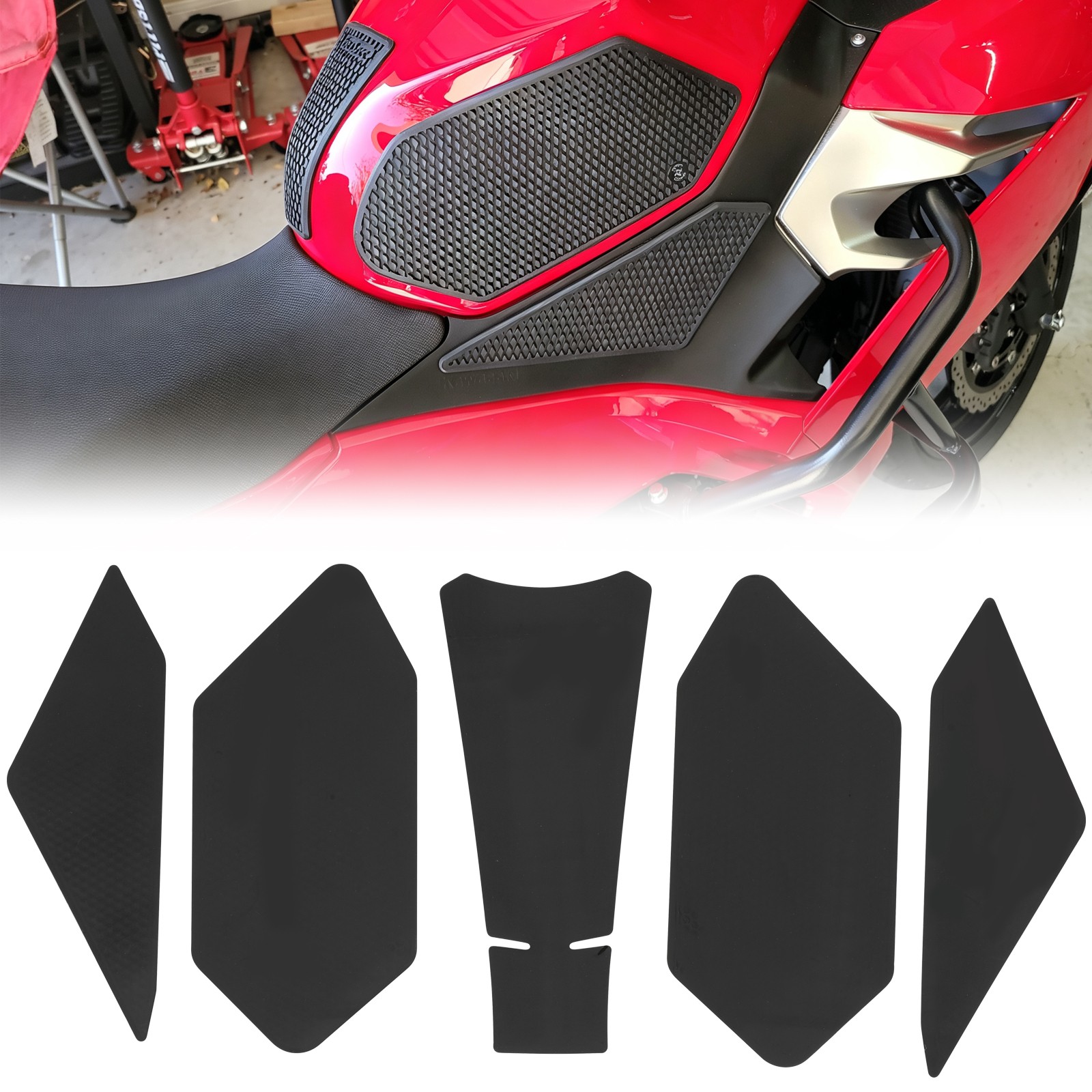 Side Fuel Tank Pad Protector Stickers Knee Grip For Kawasaki Ninja 400 2018-2025