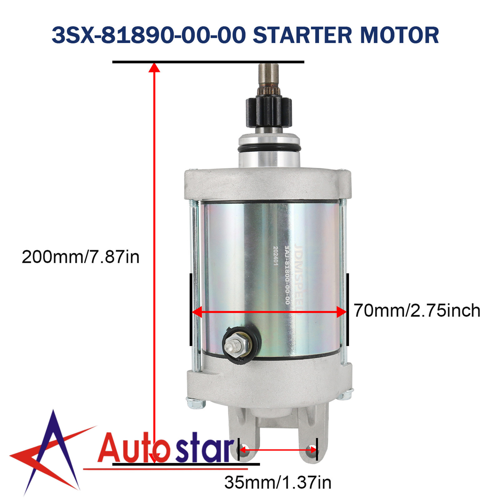 Starter For Yamaha XT600E 0.60L 90-95 AP8520003 3AJ-81800-00-00 JDMSPEED