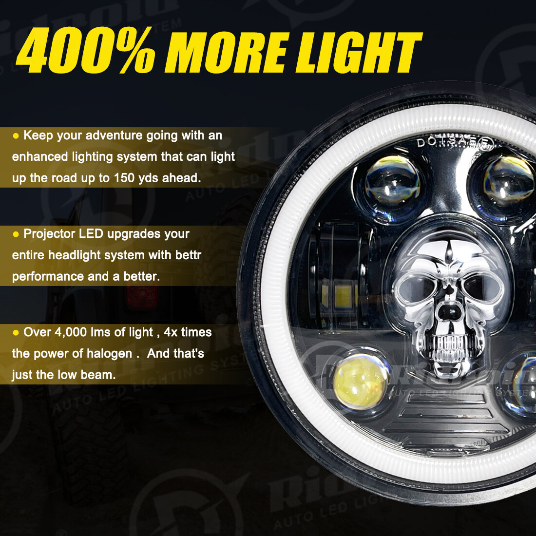 5-3/4″ LED Headlight Turn Signal 5.75″ For Harley Davidson Sportster XL 1200 883