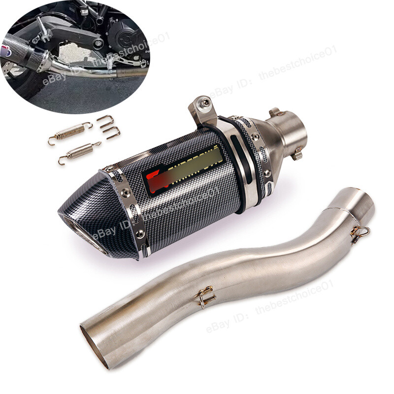 For Ducati Monster 797 Scrambler Classic Icon Mid Link Pipe Exhaust Tips Muffler
