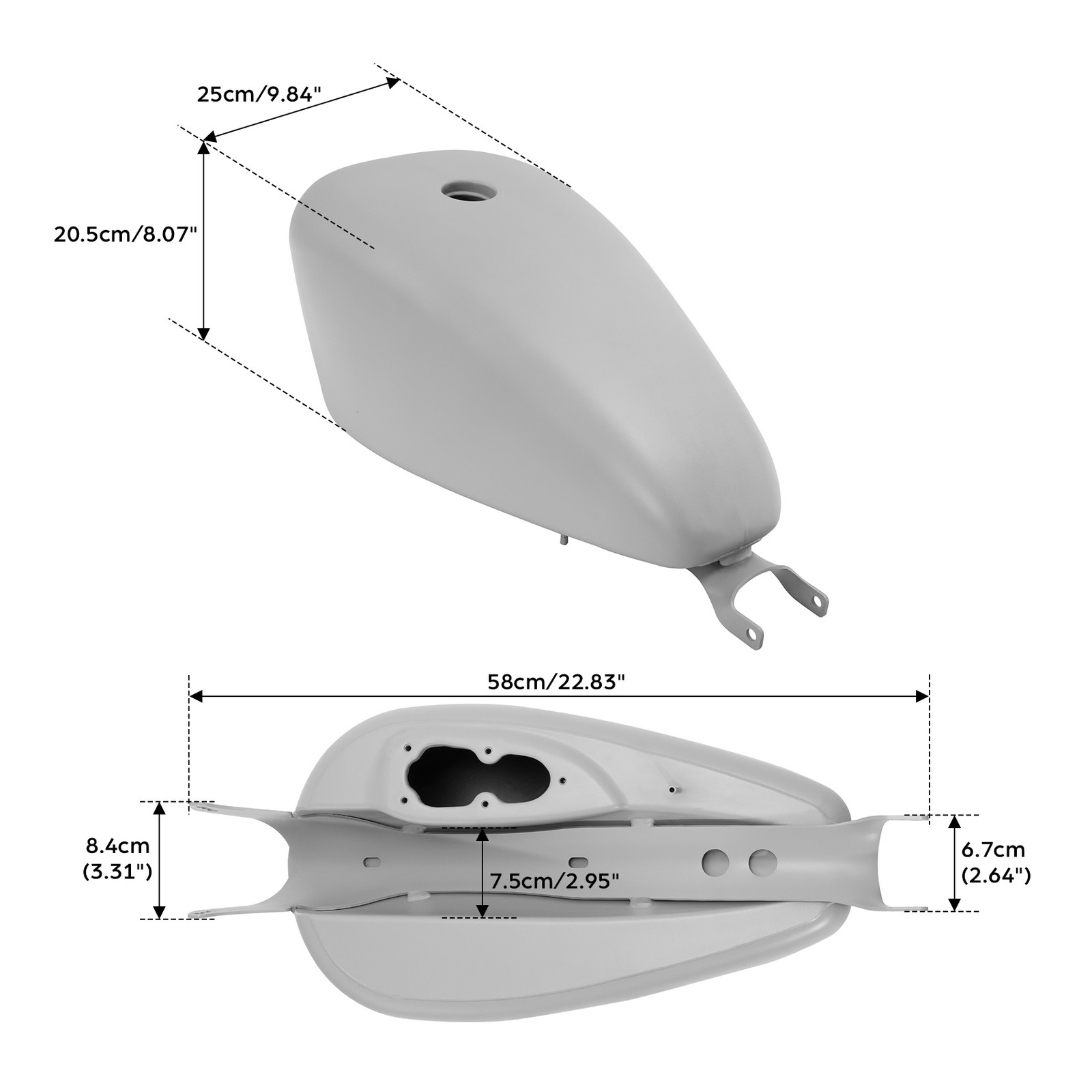 Unpainted 3.7gal. Gas Fuel Tank Fit For Harley Davidson Sportster XL 2007-2022