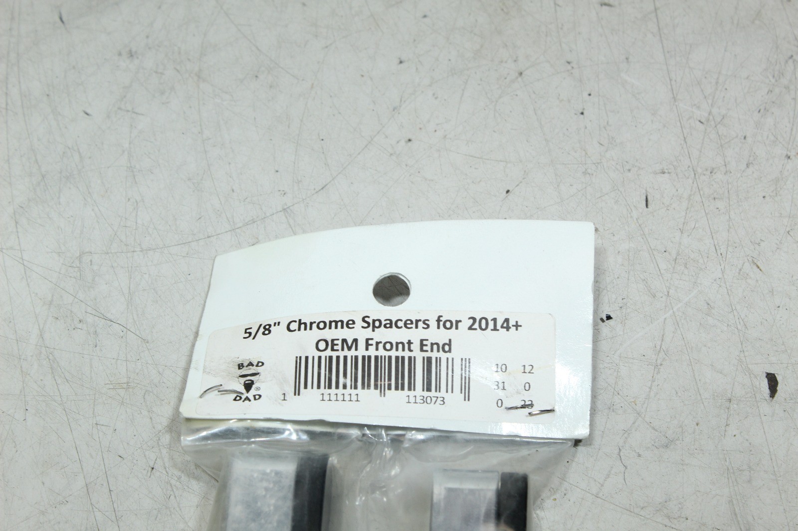 Bad Dad 14+ Harley Touring Chrome 5/8 Front End Fender Spacer Set Pair NOS