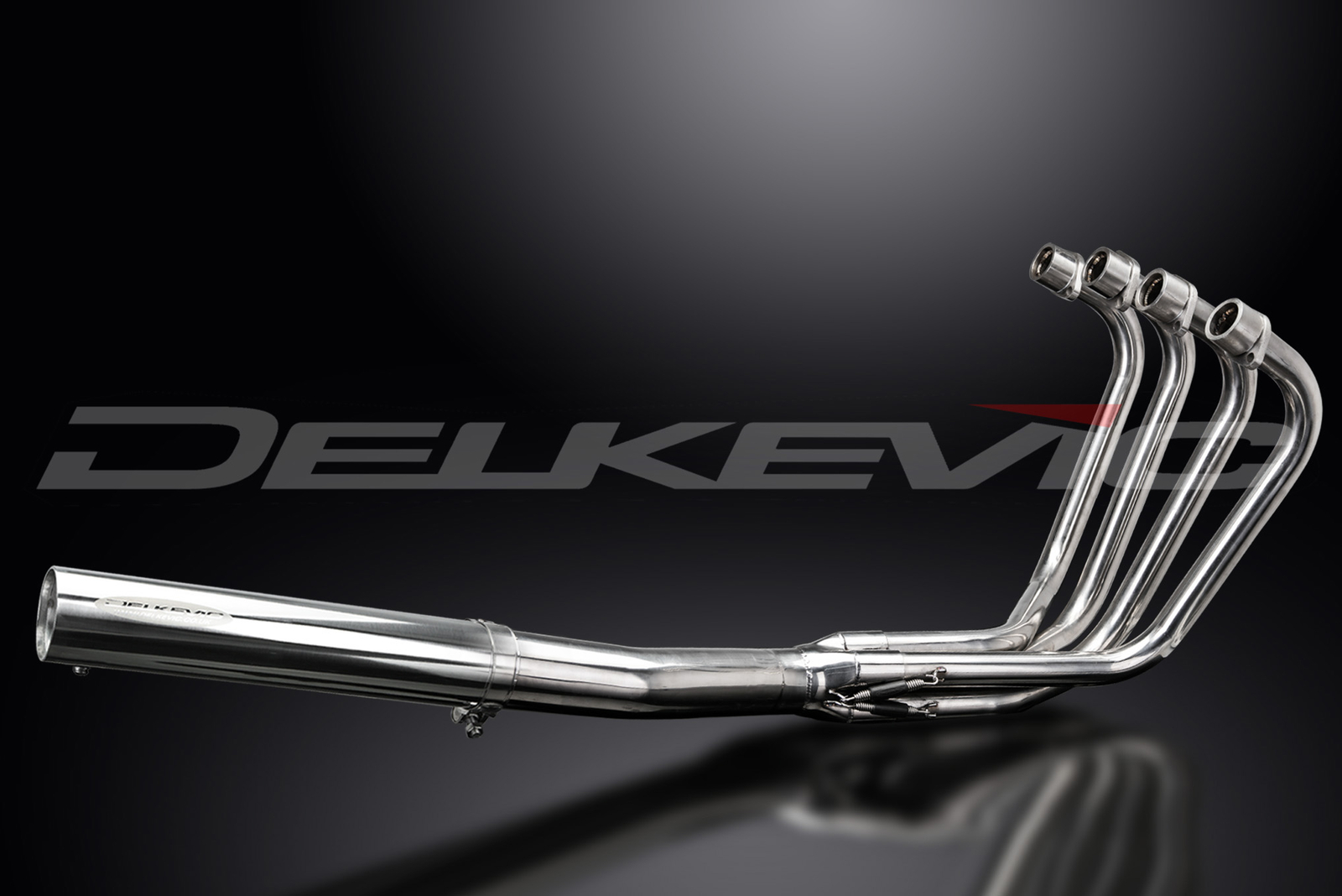 Suzuki GS850 1979-1981 Complete Delkevic Exhaust 4-1 Stainless Straight Muffler