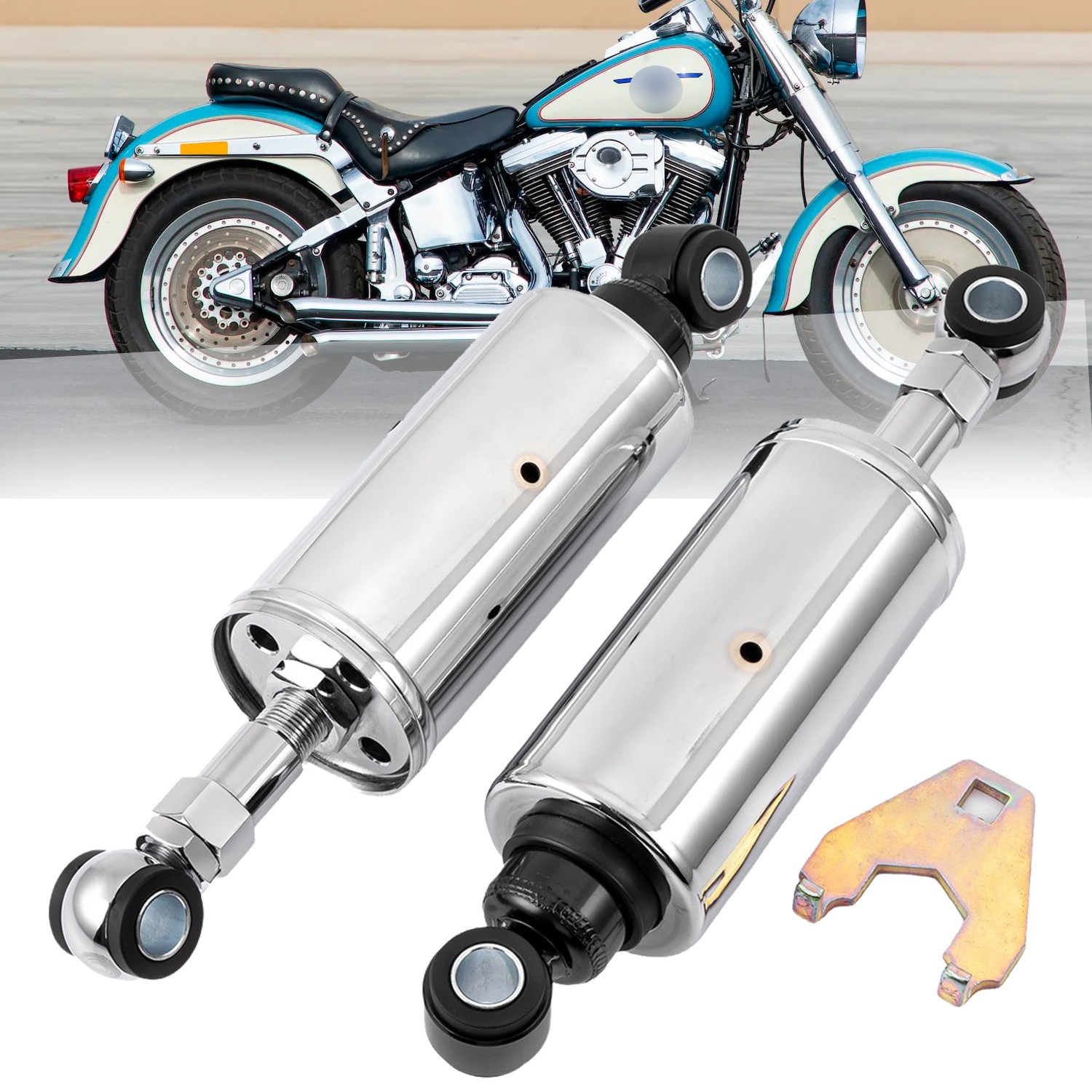 Lowering Rear Shocks For Harley Softail FXST 1989-1999 Custom Heritage Fatboy
