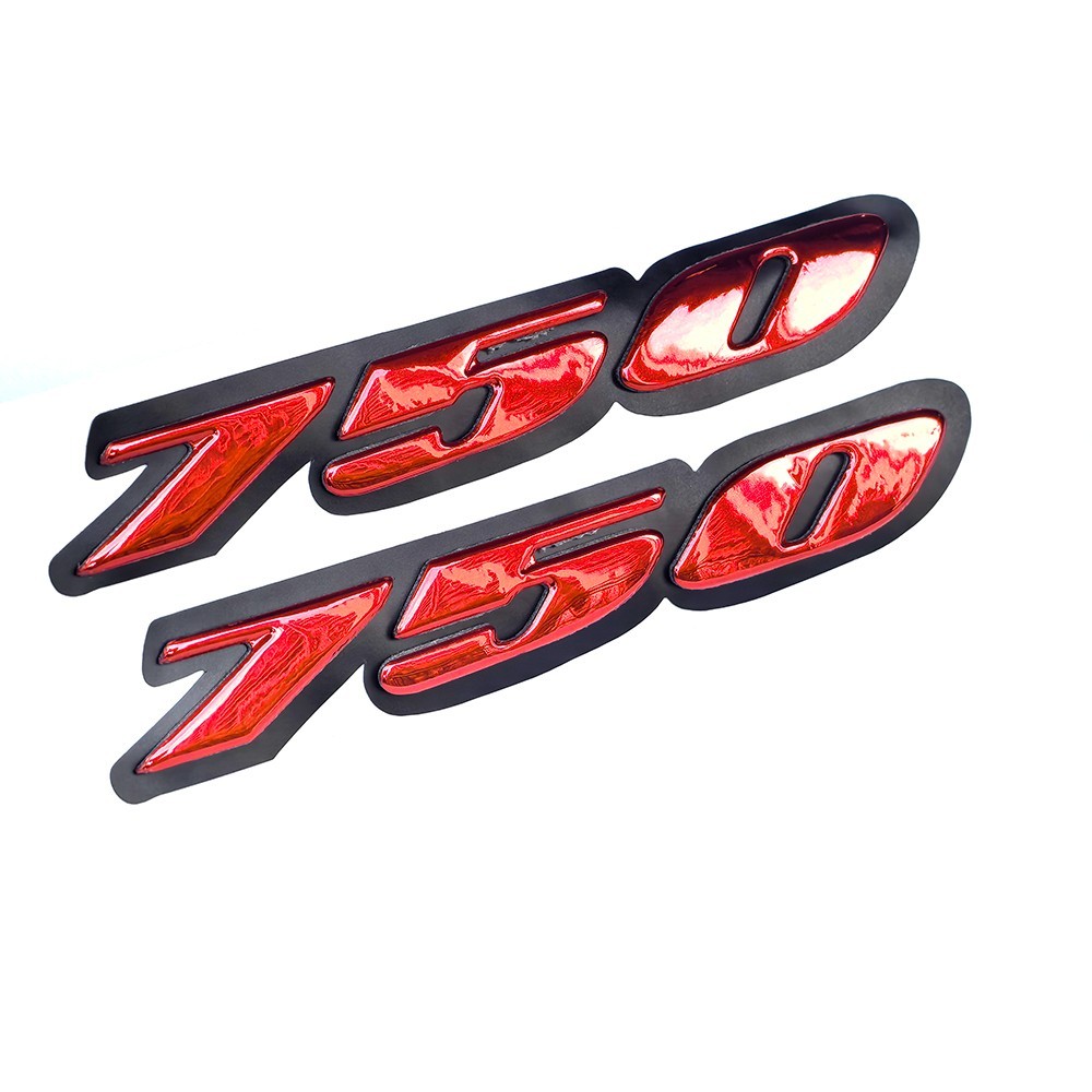 Glossy Red Raised Up Decal Emblem Sticker For GSXR 750 GSXS CB Z FZ