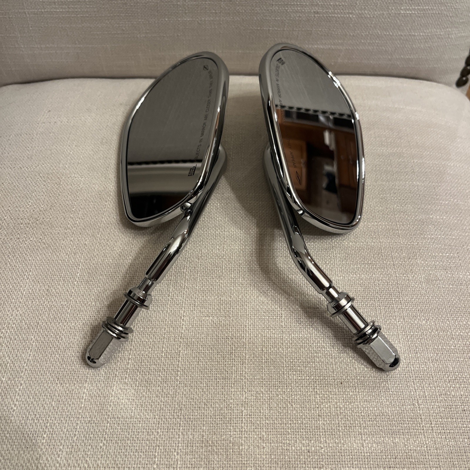 KEMIMOTO Motorcycle Mirrors M8 Rear View Side Handlebar Mirrors 360 Degree Adj.