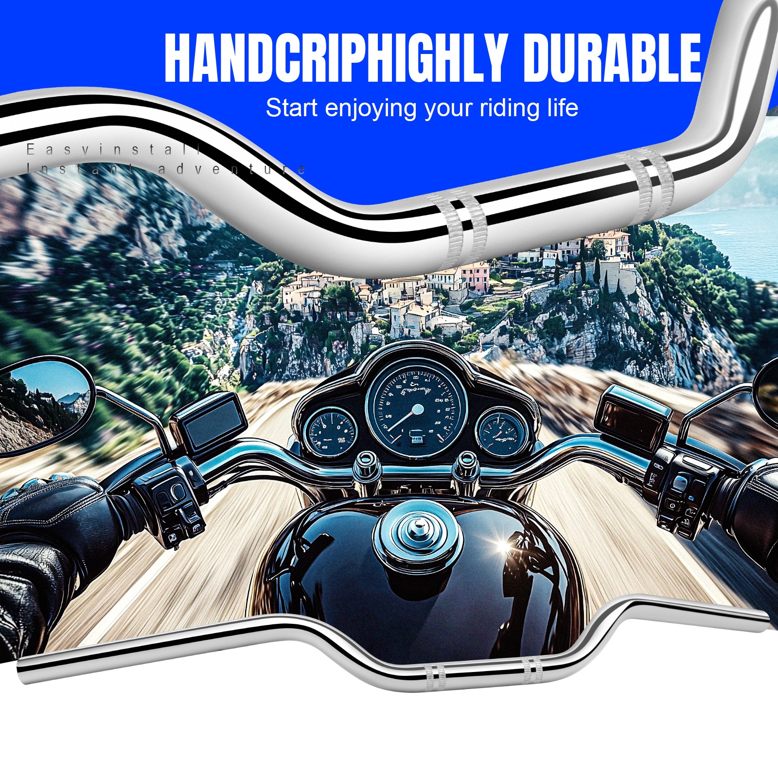 Chrome/ Black 1″ Motorcycle Handlebar Drag Bar For Harley Softail Deluxe Fatboy