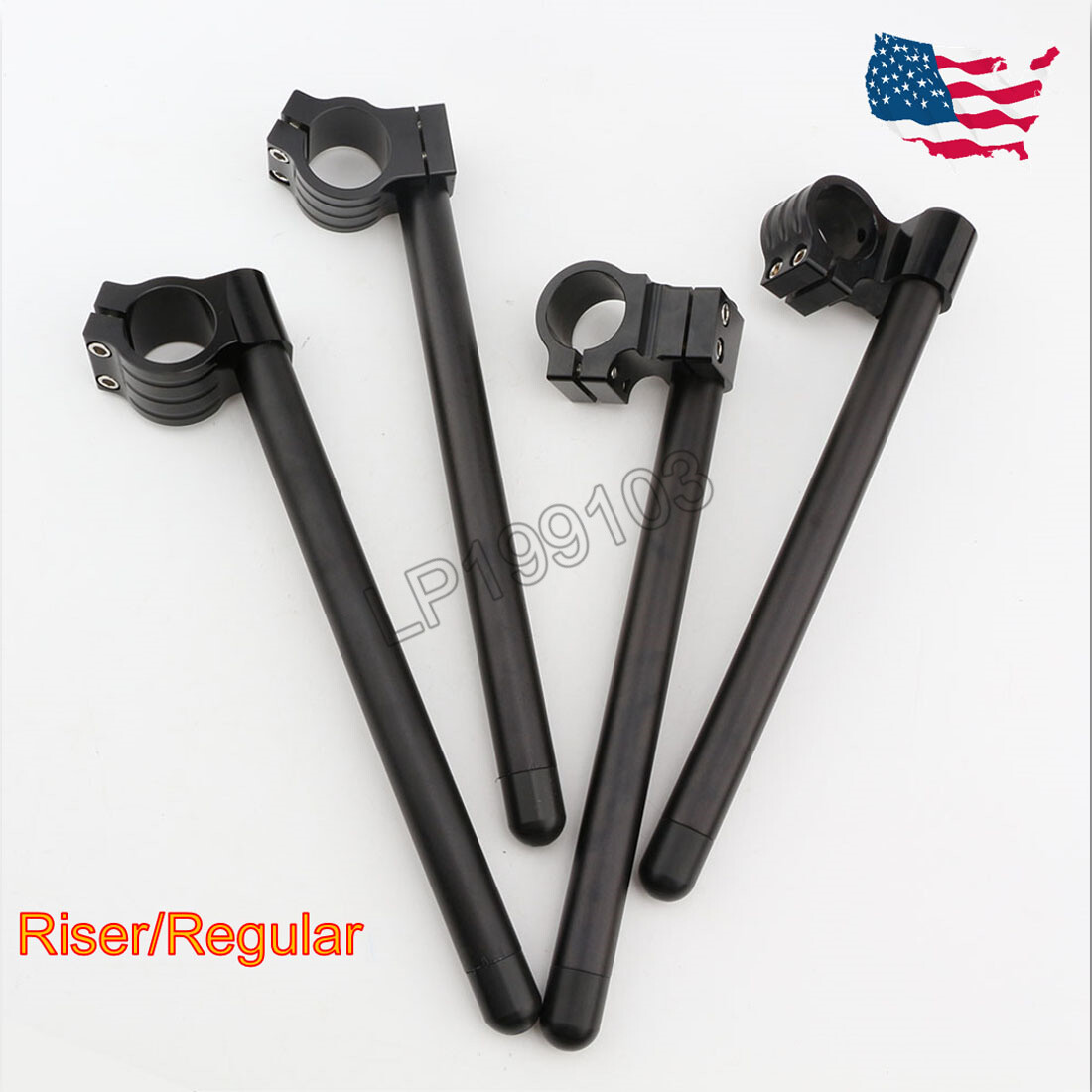 37/41/43/50MM Aluminum Fork Tube CNC Regular Raise/Riser Clip On Handlebars US