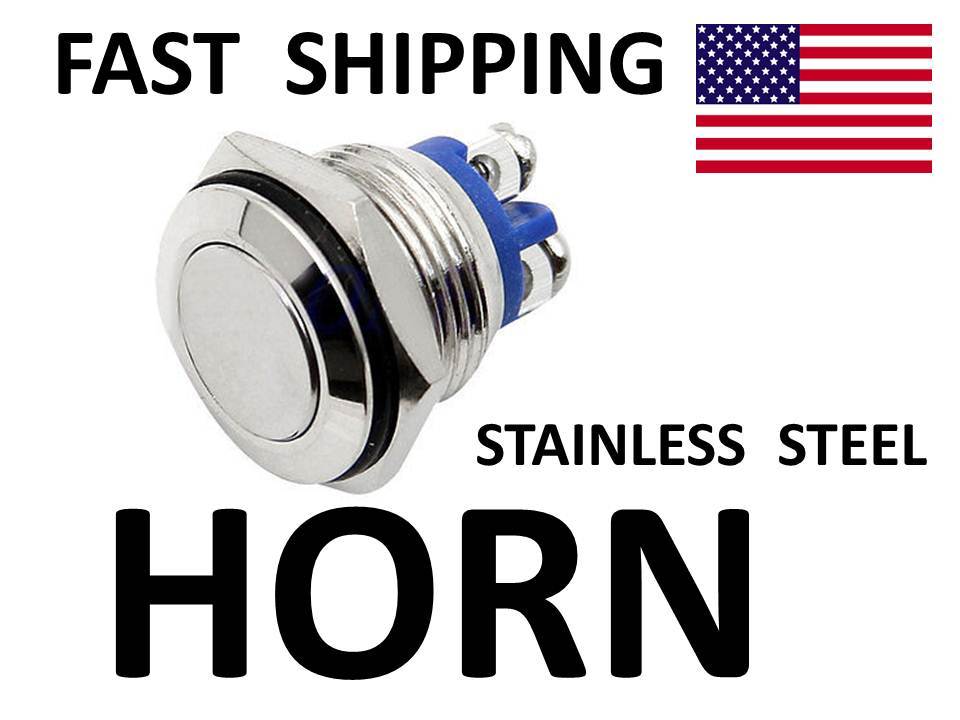 STAINLESS Steel Waterproof Push BUTTON Momentary Switch FLUSH Mount