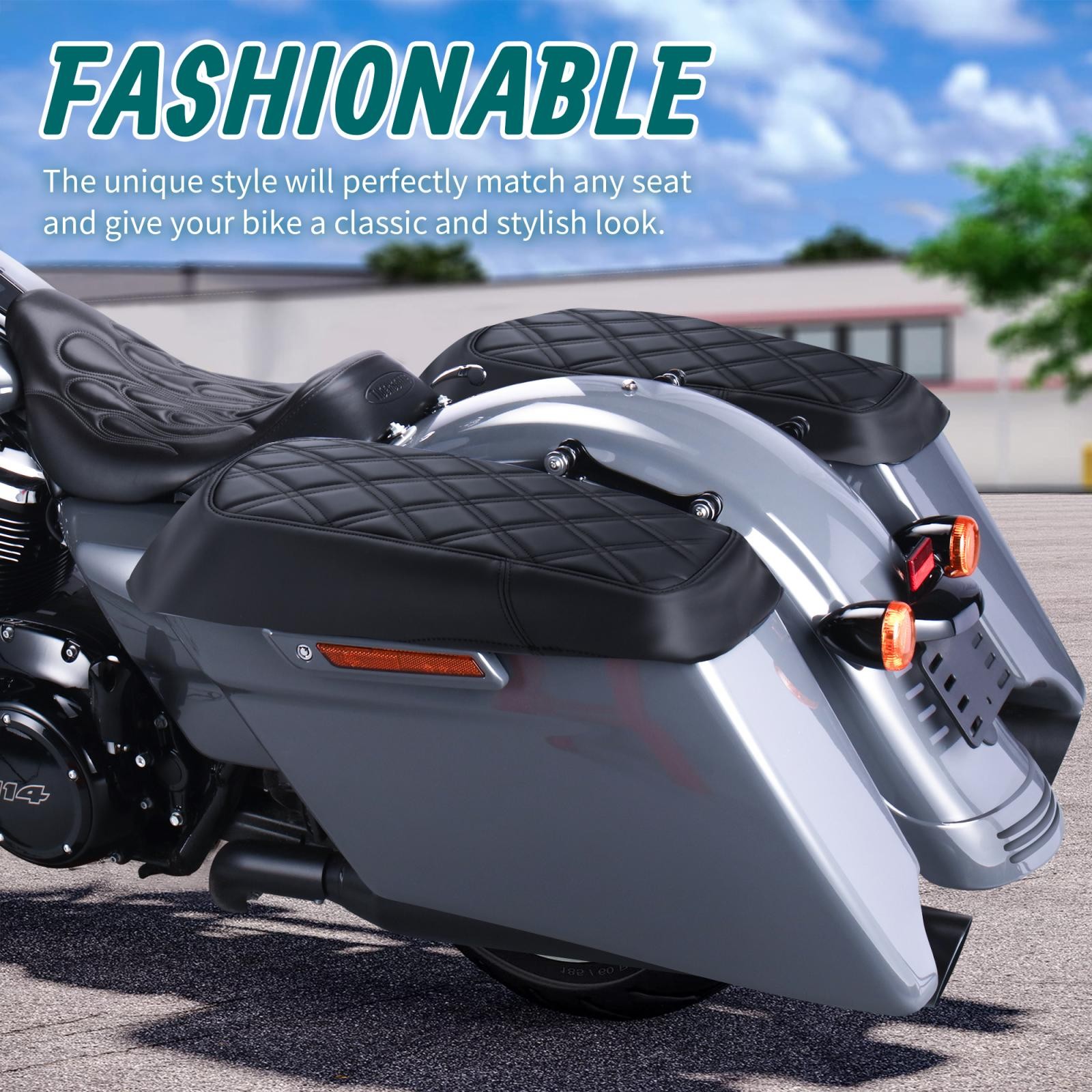 Touring Saddlebag Lid Cover for Harley Road Electra Glide Road King 1993-2013
