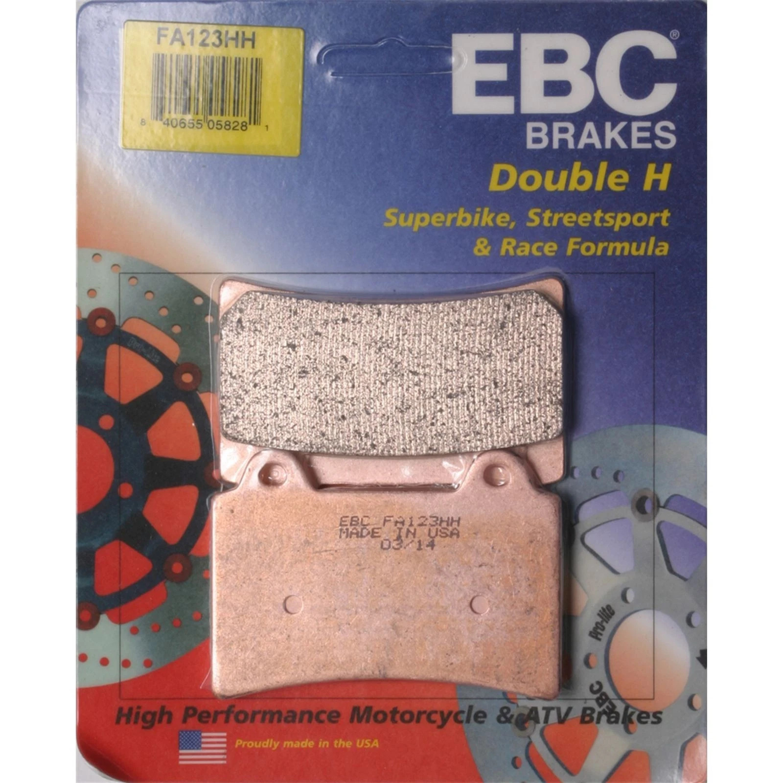 FA123HH EBC Sintered “HH” Brake Pads Same Day Shipping!