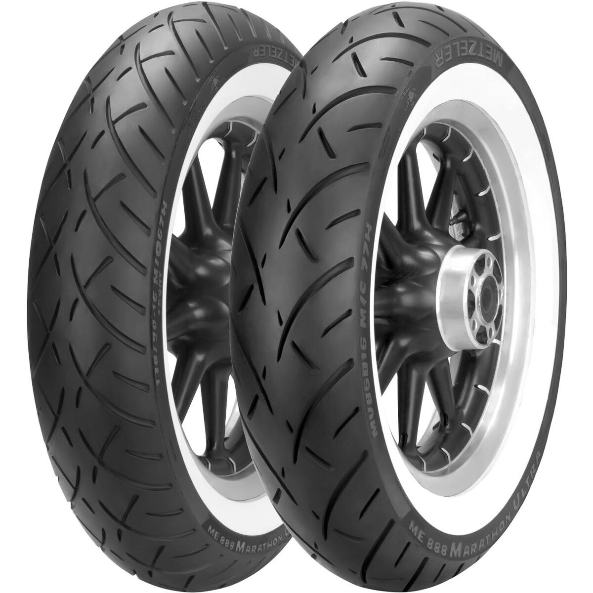 Metzeler Front ME888 Marathon Ultra MT/90B-16 Wide White Sidewall Tire – 2407500