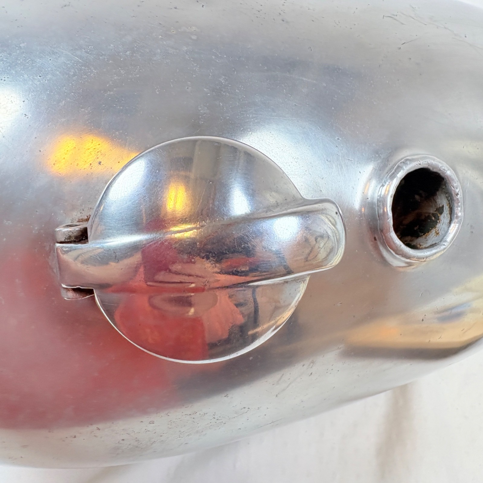 BSA Spitfire Polished Aluminum Alloy Fuel Gas Tank Monza Cap Cafe Racer Vintage