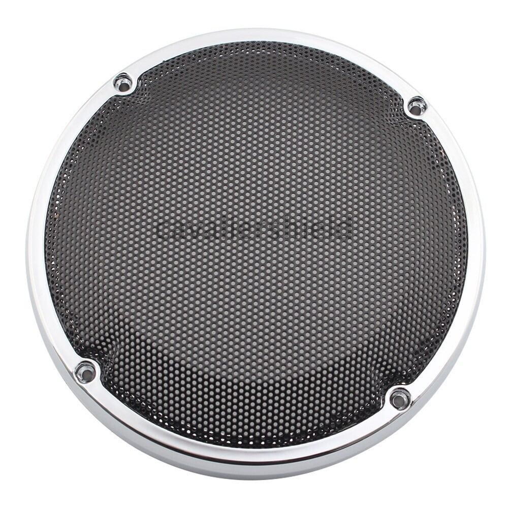 Fit for Harley Touring 1983-2023 Chrome 6.5″ Saddlebag Lid Speaker Grill Covers