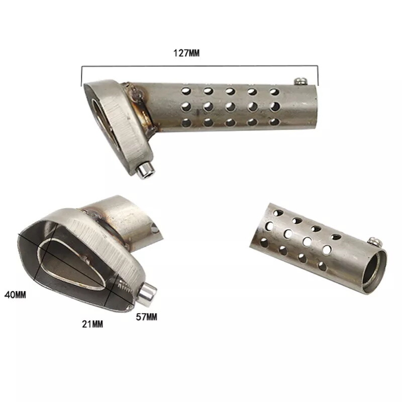 Motorcycle 56mm Insert Rear Exhuast Muffler Can Tube Silencer joint Universal