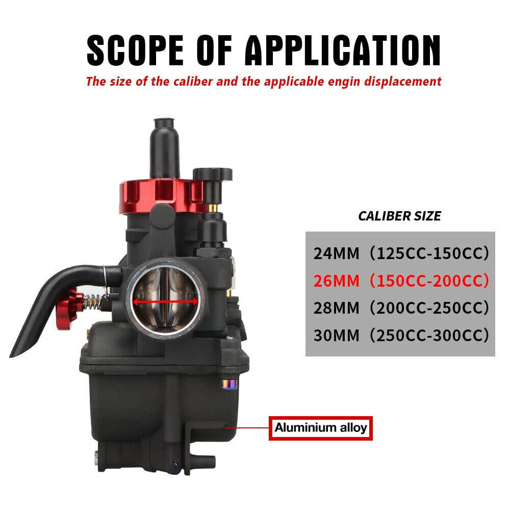 NIBBI 26mm Carburetor Air Filter Intake Manifold GY6 150cc-232cc Go Karts ATV 4T