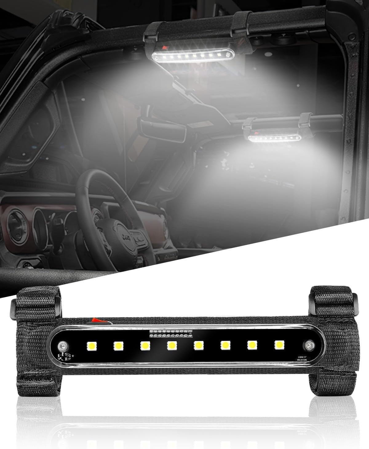 UTV Dome Lights – SXS Roll Bar LED Lights Off-Road ATV White WirelesColor: White