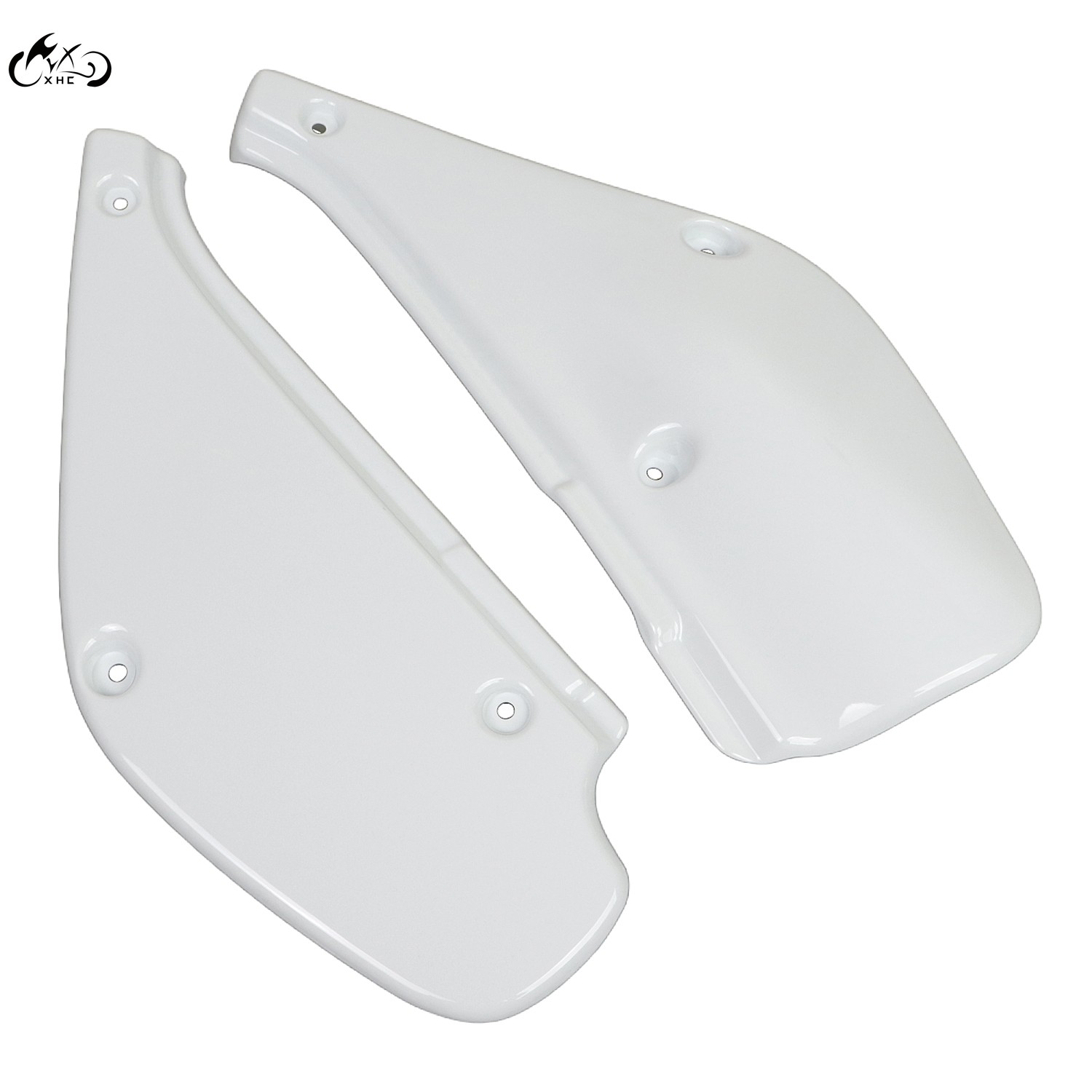 White Left & Right Side Panel Plates Covers Kit For Honda XR80R XR100R 1988-2000