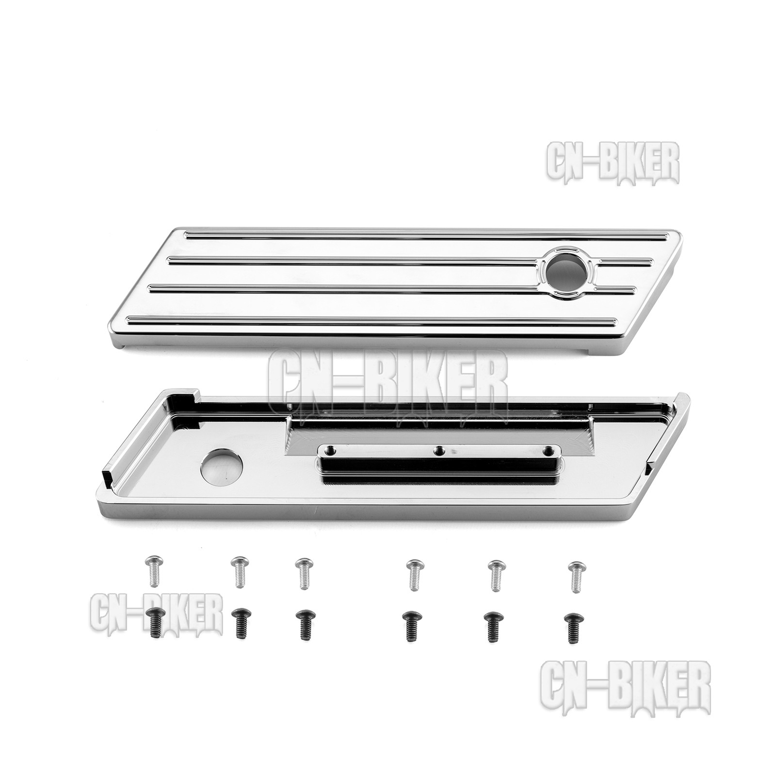 Horizontal Stripe Saddlebag Guard Latch Covers For Harley Touring Road King 14+