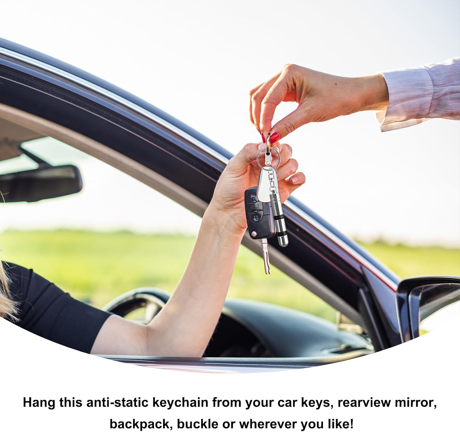 Static Electricity Remover Keychain, Anti-Static Eliminator Tool Car and Daily U
