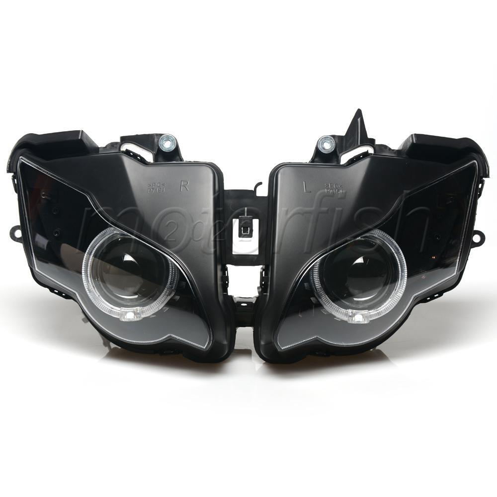 Projector Headlight White Halo Red Demon Eyes Fits for Honda CBR1000RR 2008-2011
