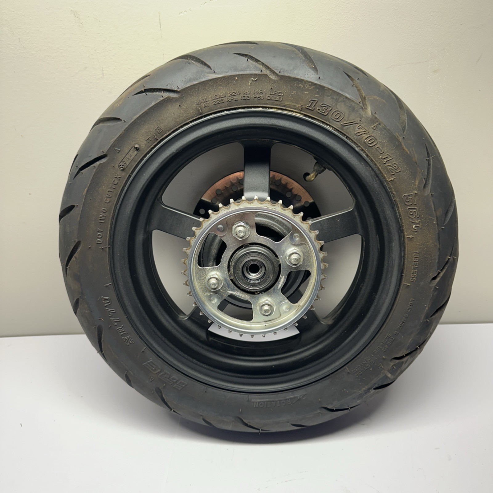 2021-2025 Honda Grom 125 Rear Rim Wheel 130/70-12 Straight Cush Drive
