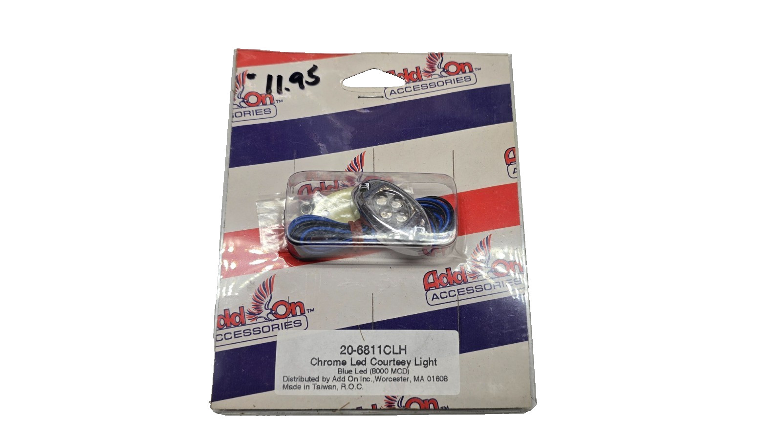 Add On Accessories Chrome LED Courtesy Light Blue 20-6811CLH