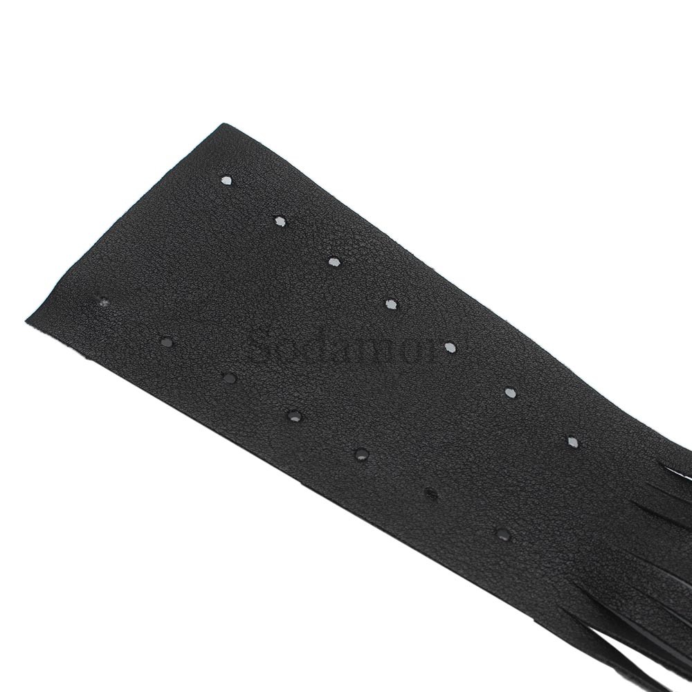 2PCS Universal Leather Brake Clutch Lever Fringe Long Tassels Grip For Harley