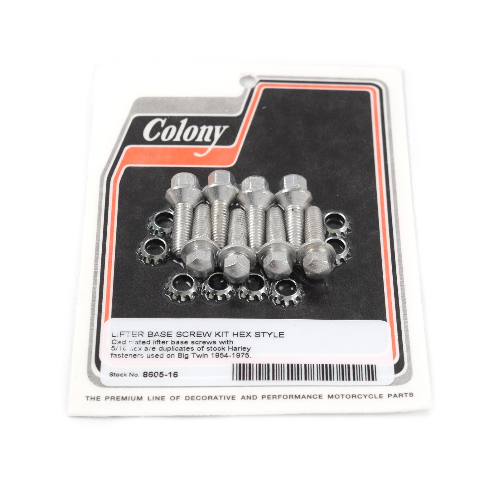 Cadmium Tappet Block Screw Set for Harley Panhead Shovelhead 1936-1975 #18660-53