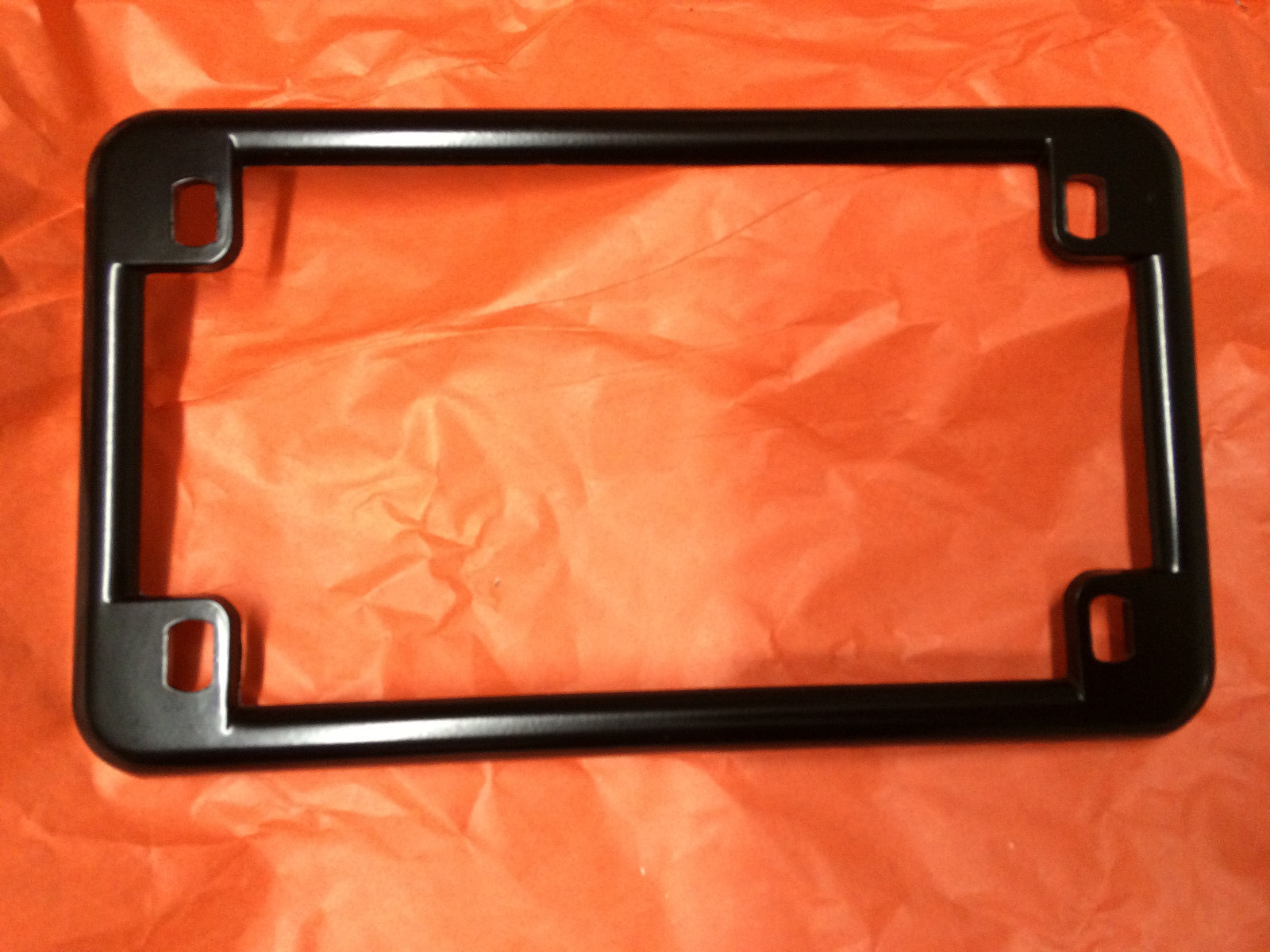 black license plate frame die cast 4” x 7”