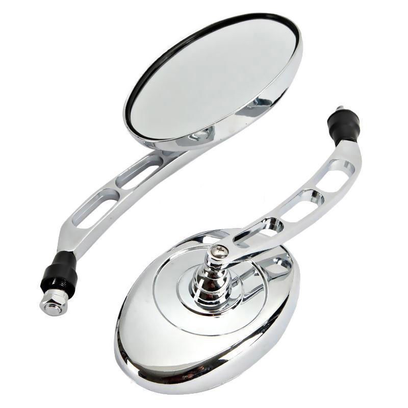 1Pair of Motorcycle Rearview Mirrors Left+Right For Dyna Electra Glide