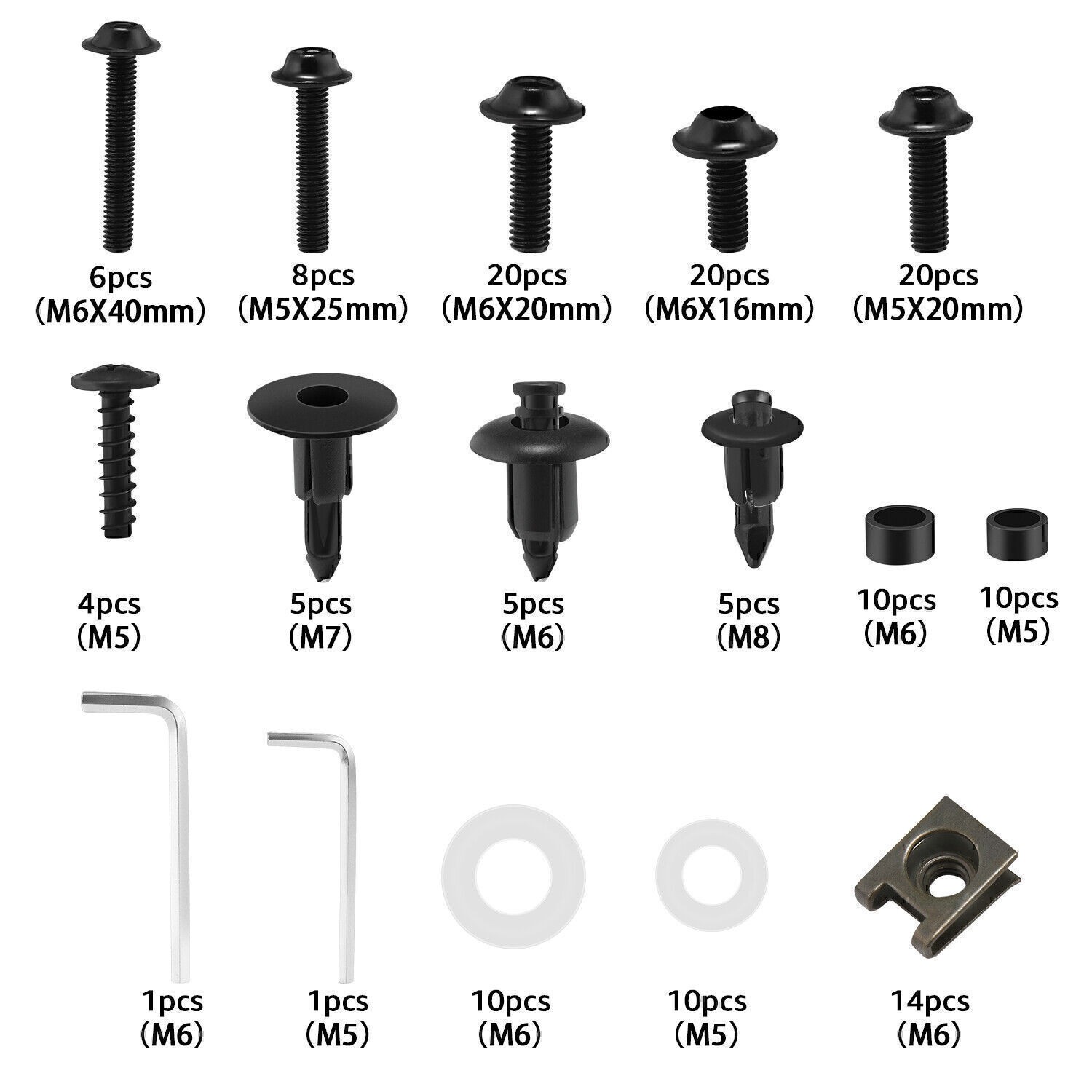 Complete Fairing Bolt Body Screws Kit Fits Yamaha YZF R6 R1 R6S YZF600R FZ6/R US