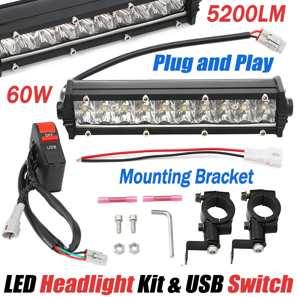 LED Headlight Light Bar Kit For Yamaha Raptor 700 R YFZ450R Banshee 350 YFM350