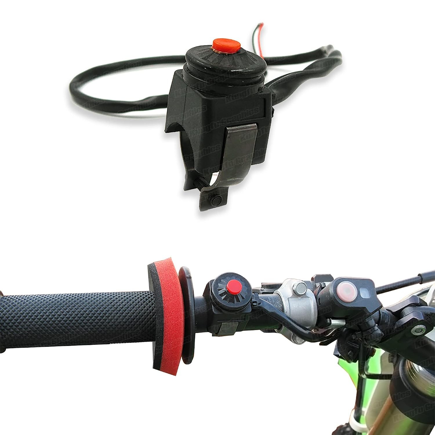 Engine Kill Switch Button Kit for Kawasaki KX85 KX65 2001-2015 Suzuki RM85 02-16