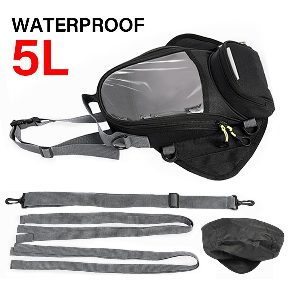 Magnetic Motorcycle Tank Bag Waterproof Motorbike Phone Holder Fuel Saddlebags
