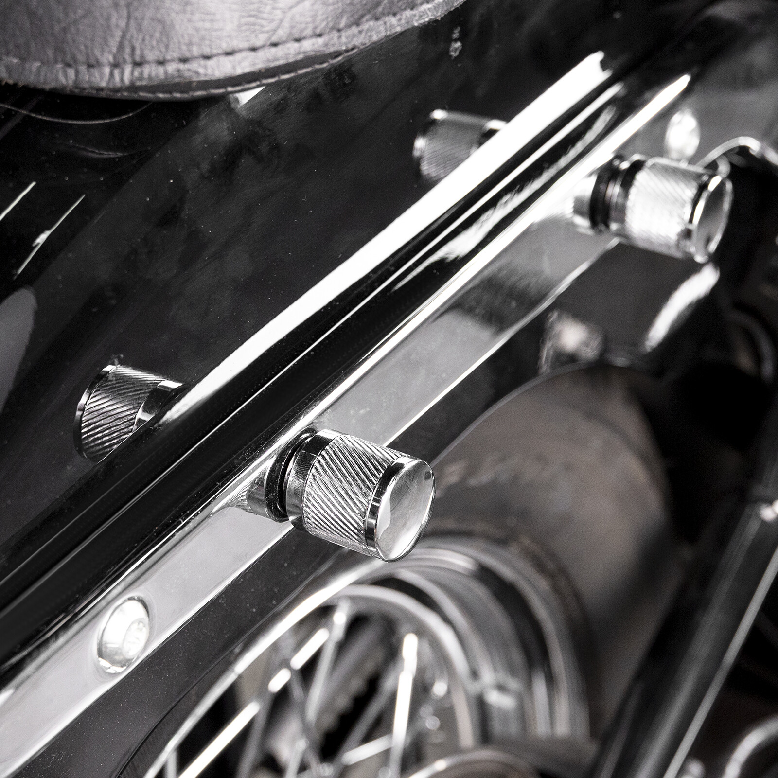 2 PACK Knurled Docking Hardware Covers Kit For Harley Street Glide Road 09-25