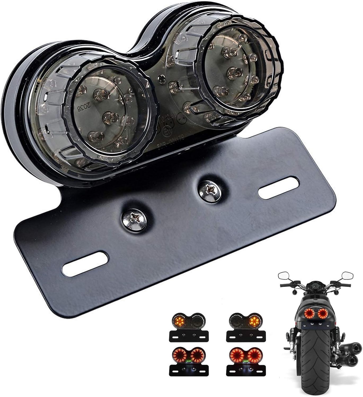 40-LED 40W Motorcycle Tail Light Integrated Running Lamp Brake&Turn Signal Li…