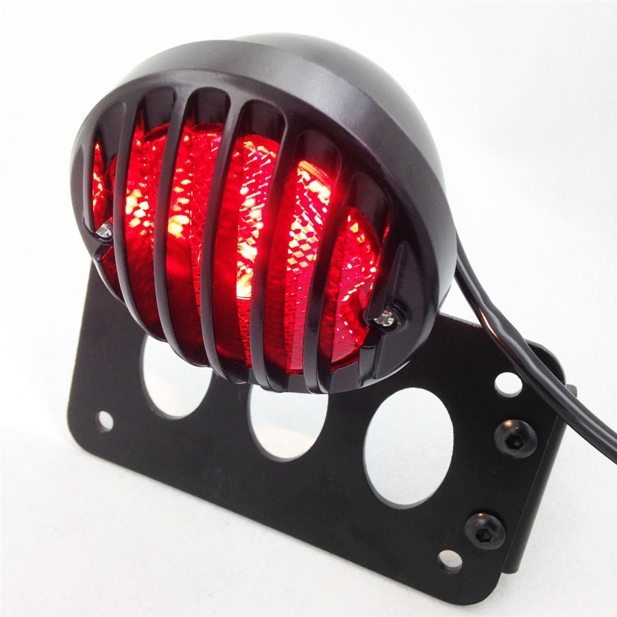 Pre-drilled License Side Tag Holder Bracket Tail Light For Harley Metric chopper