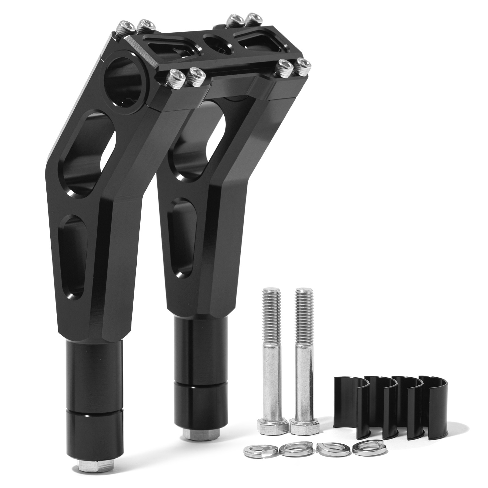 Pullback 7″ 8″ Riser Clamp For Harley Club Style 1″ 1.25″ 1-1/8″bar Dyna Softail