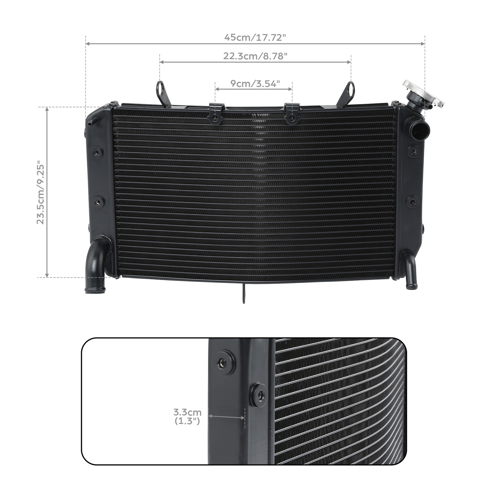 Radiator Cooler Cooling Fit For YAMAHA FZS1000 06-15 FAZER 1000 FZ1S FZ1N 06-12