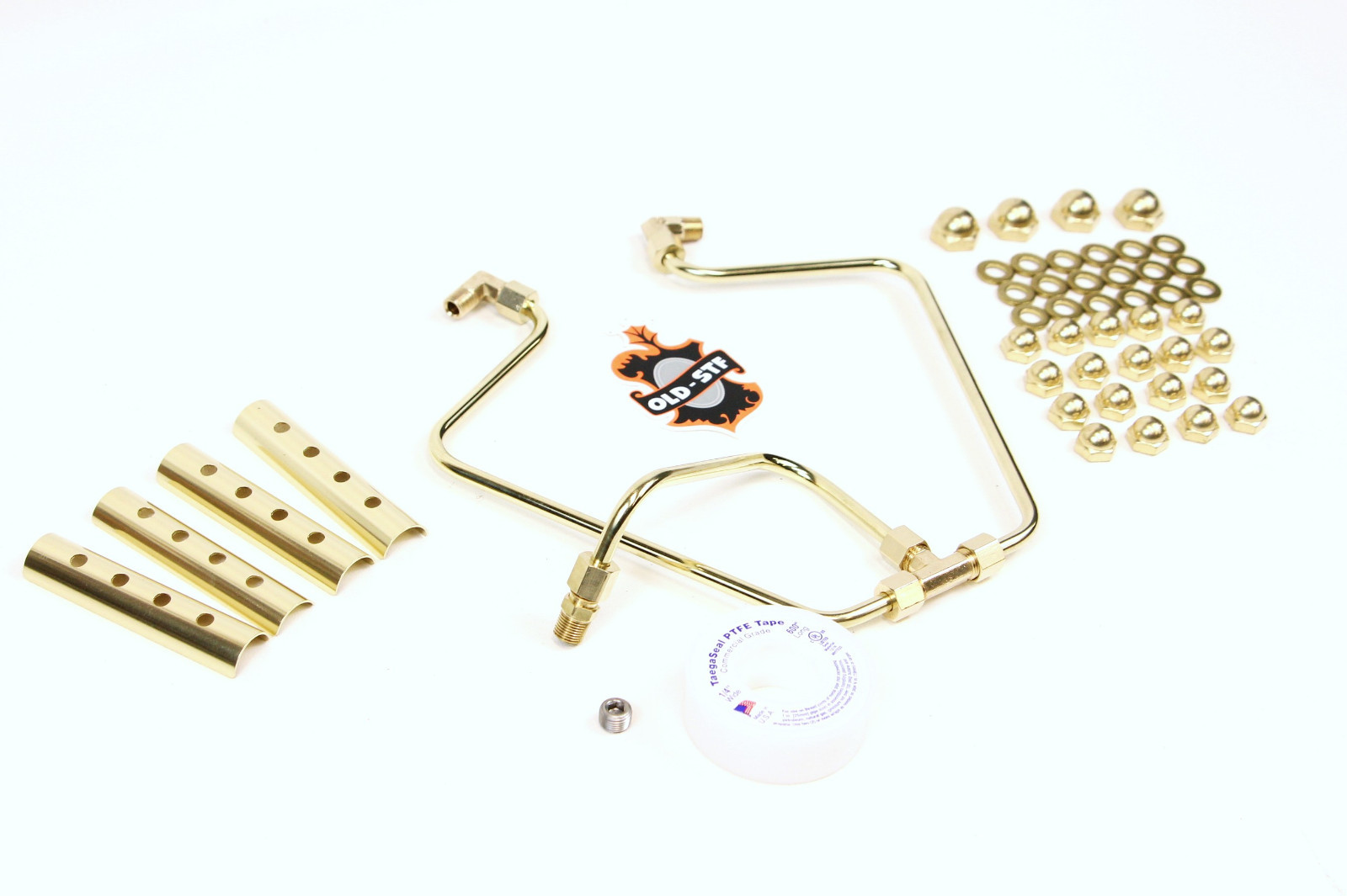 Old-Stf 1966-84 Shovelhead engine hardware – oil lines – Brass Dress up Kit USA