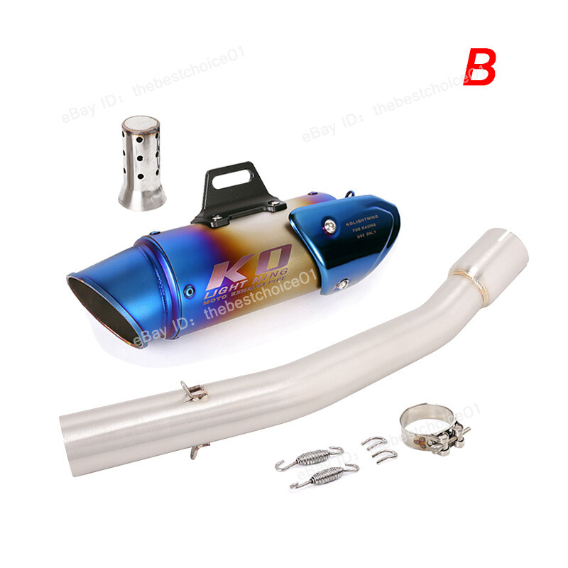 For Yamaha YZF R1 1998-2003 Mid Link Pipe Exhaust System Black Muffler DB Killer