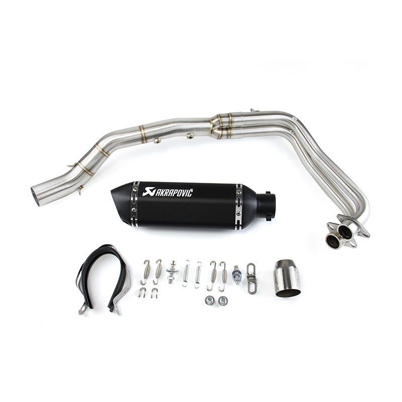 For Yamaha YZF R3 2015-2026 MT-03 Whole System Black Muffler Exhaust Header Pipe