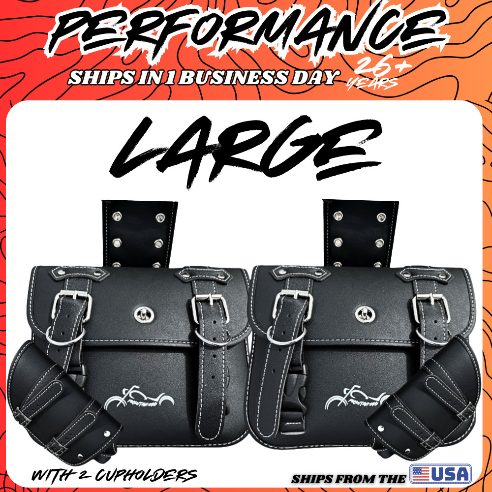 Suzuki Blvd C50 C90 Motorcycle Saddlebags Side Saddle Bags Cup Holder Panniers