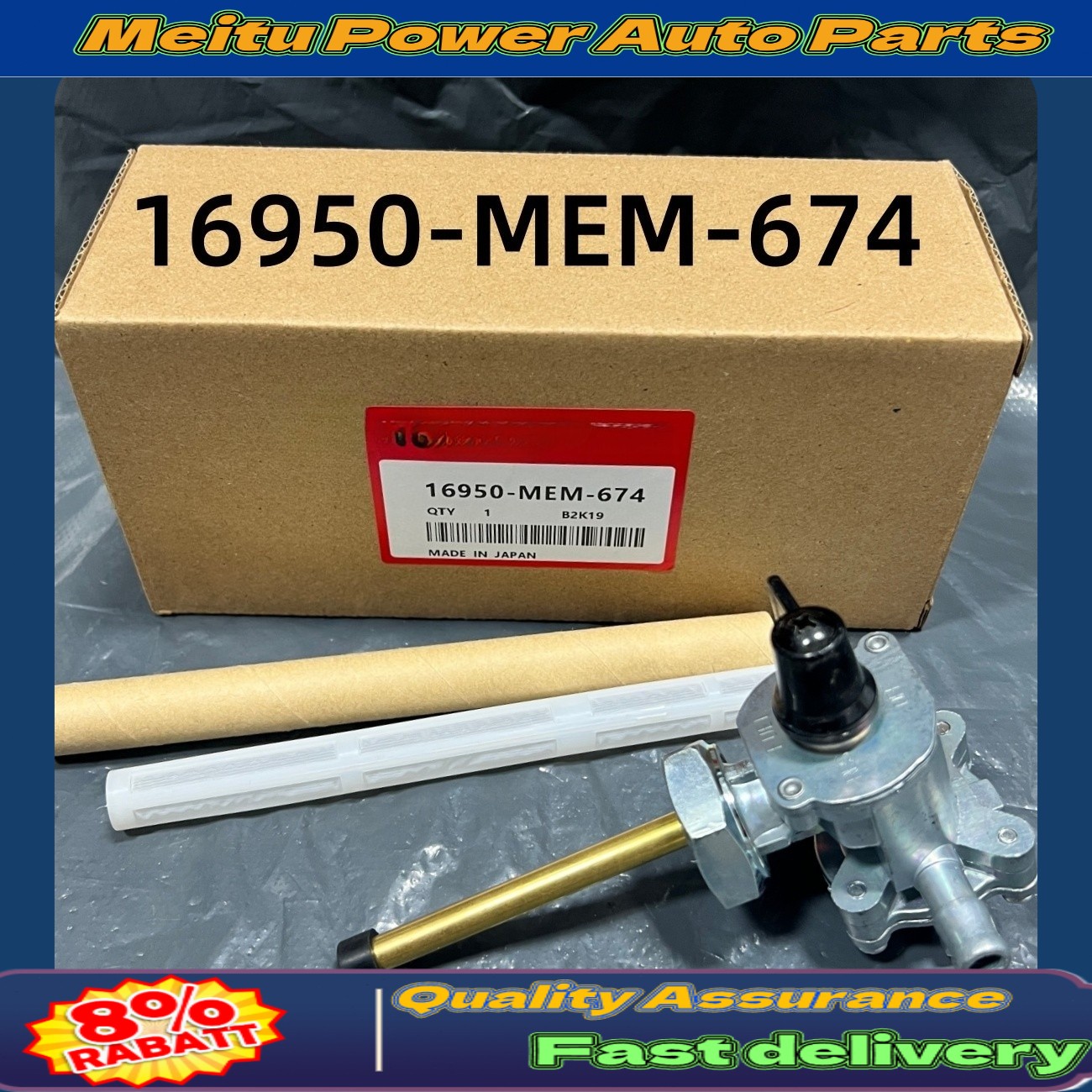 for VTX1300C VTX1300R VTX1300S 1300T 16950-MEM-674 Fuel Vacuum Petcock